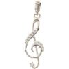 Gioielleria Lucchese Oro Ciondolo donna chiave di violino oro bianco 133237