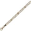 Gioielleria Lucchese Oro Bracciale Uomo in Oro Giallo Bianco e Rosa GL100037