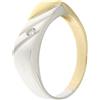 Gioielleria Lucchese Oro Anello Uomo Oro Giallo Bianco GL100373