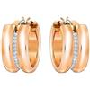 Swarovski Orecchini Swarovski Further Hoops da Donna in Oro Rosa e Cristalli Mod. 5224976