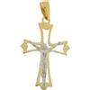 Gioielleria Lucchese Oro Croce da uomo in Oro Giallo e Bianco 803321713985