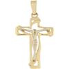 Gioielleria Lucchese Oro Croce Uomo Oro Giallo Bianco GL100505
