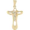 Gioielleria Lucchese Oro Croce Uomo Oro Giallo Bianco GL100506