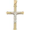 Gioielleria Lucchese Oro Croce Uomo Oro Giallo Bianco GL100507