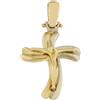 Gioielleria Lucchese Oro Croce Uomo Oro Giallo Bianco GL100508