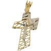 Gioielleria Lucchese Oro Croce in Oro Giallo e Bianco 803321714307