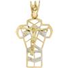 Gioielleria Lucchese Oro Croce Uomo Oro Giallo Bianco GL100513