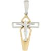 Gioielleria Lucchese Oro Croce Uomo Oro Giallo Bianco GL100514