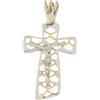 Gioielleria Lucchese Oro Croce Uomo Oro Giallo Bianco GL100517