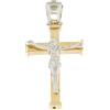 Gioielleria Lucchese Oro Croce Uomo Oro Giallo Bianco GL100518