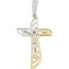 Gioielleria Lucchese Oro Croce Uomo Oro Giallo Bianco GL100520