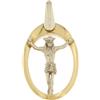 Gioielleria Lucchese Oro Croce Uomo Oro Giallo Bianco GL100522