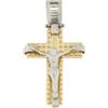 Gioielleria Lucchese Oro Croce Uomo Oro Giallo Bianco GL100524
