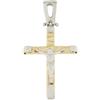 Gioielleria Lucchese Oro Croce Uomo Oro Giallo Bianco GL100536
