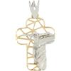 Gioielleria Lucchese Oro Croce Uomo Oro Giallo Bianco GL100540