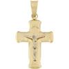 Gioielleria Lucchese Oro Croce Uomo Oro Giallo Bianco GL100542