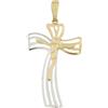 Gioielleria Lucchese Oro Croce Uomo Oro Giallo Bianco GL100544