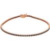 Gioielleria Lucchese Oro Bracciale Uomo Tennis Oro Rosa Pietre Nere 803321726537