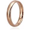 Gioielleria Lucchese Oro Fede Nuziale Oro Rosa Comoda Fantasia GL100918