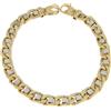 Gioielleria Lucchese Oro Bracciale Uomo Oro Giallo Bianco GL100555
