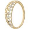 Gioielleria Lucchese Oro Anello Donna Oro Giallo Bianco GL100931