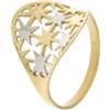 Gioielleria Lucchese Oro Anello Donna Oro Giallo Bianco GL100932