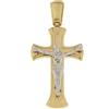 Gioielleria Lucchese Oro Ciondolo Croce Oro Giallo Bianco GL100941
