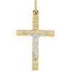 Gioielleria Lucchese Oro Croce Uomo Oro Giallo Bianco GL100580