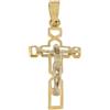 Gioielleria Lucchese Oro Croce Uomo Oro Giallo Bianco GL100581