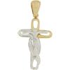 Gioielleria Lucchese Oro Croce Uomo Oro Giallo Bianco GL100583