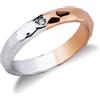 Gioielleria Lucchese Oro Fede Nuziale Oro Rosa e Bianco con Diamante FSD065BR