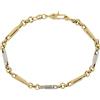 Gioielleria Lucchese Oro Bracciale Uomo Oro Giallo Bianco GL100600