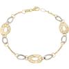 Gioielleria Lucchese Oro Bracciale Donna Oro Giallo Bianco GL100616