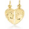 Gioielleria Lucchese Oro Ciondolo doppio con Cuore spezzato da spezzare Oro giallo 803321703330