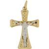 Gioielleria Lucchese Oro Ciondolo Croce Oro Giallo Bianco GL101093