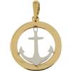 Gioielleria Lucchese Oro Ciondolo Ancora Oro Giallo Bianco GL101416