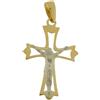 Gioielleria Lucchese Oro Croce Uomo in Oro Giallo e Bianco 803321714002
