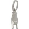 Gioielleria Lucchese Oro Ciondolo Portafortuna Corna Oro Bianco GL101134