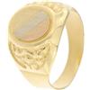 Gioielleria Lucchese Oro Anello Uomo Oro Giallo Bianco Rosa GL100193