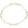 Gioielleria Lucchese Oro Bracciale Donna Oro Giallo Bianco GL100669