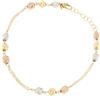 Gioielleria Lucchese Oro Bracciale Donna Oro Giallo Bianco Rosa GL100670