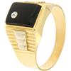 Gioielleria Lucchese Oro Anello Uomo Oro Giallo Bianco GL100213
