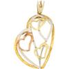 Gioielleria Lucchese Oro Ciondolo Cuore Donna Oro Giallo Bianco Rosa GL100221