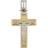 Gioielleria Lucchese Oro Ciondolo Croce Oro Giallo Bianco GL101159