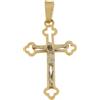 Gioielleria Lucchese Oro Ciondolo Croce Oro Giallo Bianco GL101443