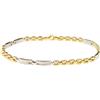 Gioielleria Lucchese Oro Bracciale Uomo Oro Giallo Bianco GL101216