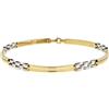 Gioielleria Lucchese Oro Bracciale Uomo Oro Giallo Bianco GL101226