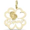 Gioielleria Lucchese Oro Ciondolo Mamma Piedini Oro Giallo GL101458