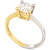 Gioielleria Lucchese Oro Anello solitario bicolore da donna Oro Bianco e Giallo 803321736194