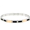 Gioielleria Lucchese Oro Bracciale Uomo Oro Bianco Rosa GL101246